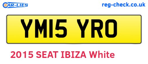 YM15YRO are the vehicle registration plates.