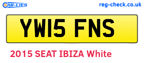 YW15FNS are the vehicle registration plates.