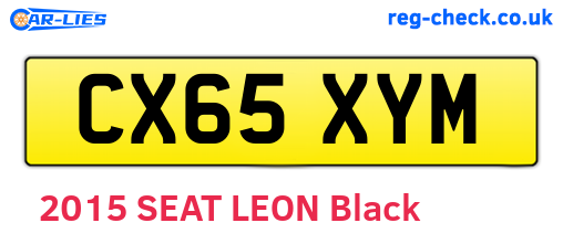 CX65XYM are the vehicle registration plates.