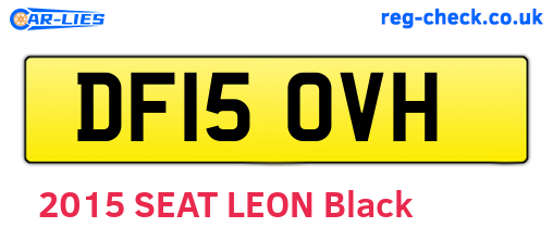 DF15OVH are the vehicle registration plates.