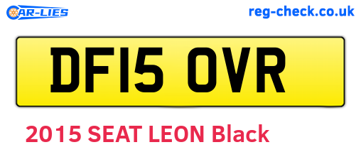 DF15OVR are the vehicle registration plates.