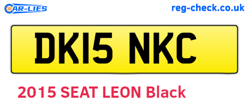 DK15NKC are the vehicle registration plates.