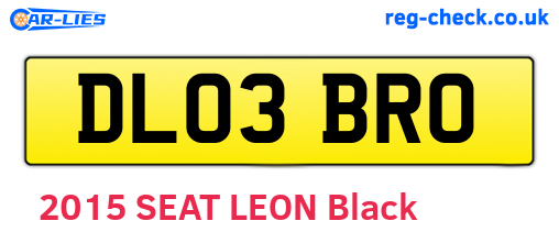 DL03BRO are the vehicle registration plates.
