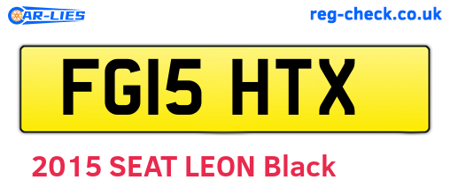 FG15HTX are the vehicle registration plates.
