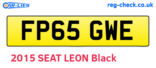 FP65GWE are the vehicle registration plates.