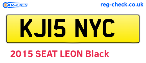 KJ15NYC are the vehicle registration plates.
