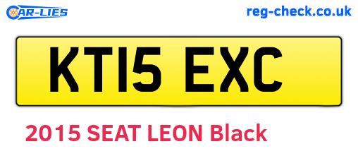 KT15EXC are the vehicle registration plates.