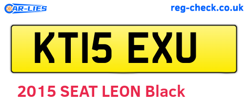 KT15EXU are the vehicle registration plates.