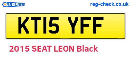 KT15YFF are the vehicle registration plates.