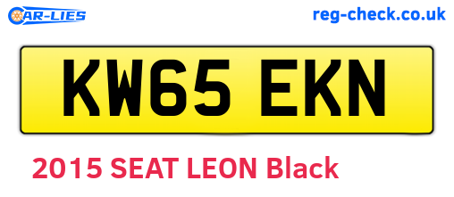KW65EKN are the vehicle registration plates.