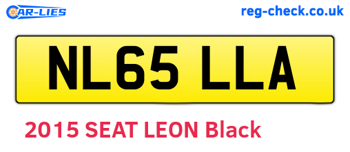 NL65LLA are the vehicle registration plates.