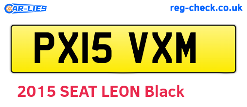 PX15VXM are the vehicle registration plates.