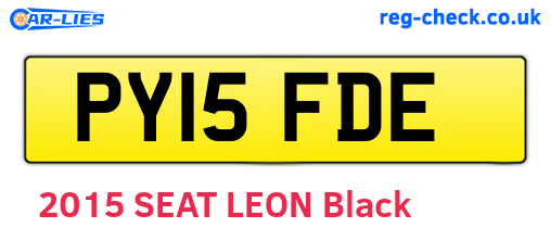 PY15FDE are the vehicle registration plates.