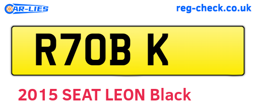 R7OBK are the vehicle registration plates.