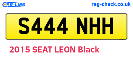 S444NHH are the vehicle registration plates.