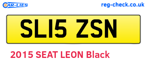 SL15ZSN are the vehicle registration plates.