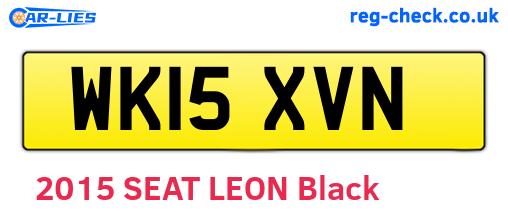 WK15XVN are the vehicle registration plates.