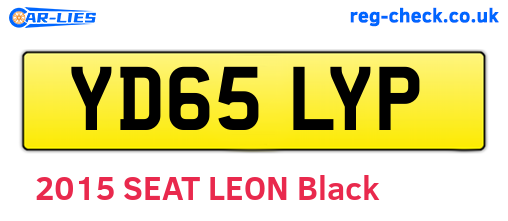 YD65LYP are the vehicle registration plates.