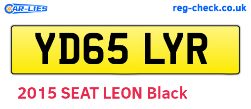 YD65LYR are the vehicle registration plates.