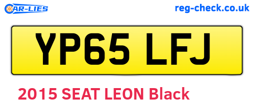 YP65LFJ are the vehicle registration plates.