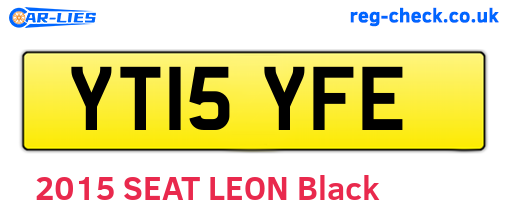 YT15YFE are the vehicle registration plates.