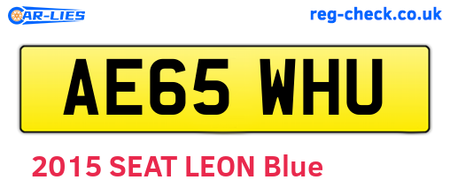 AE65WHU are the vehicle registration plates.