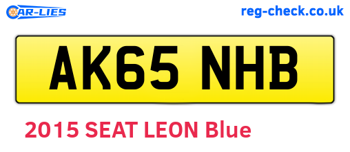AK65NHB are the vehicle registration plates.