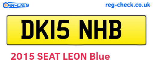 DK15NHB are the vehicle registration plates.