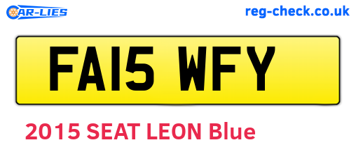 FA15WFY are the vehicle registration plates.