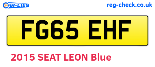 FG65EHF are the vehicle registration plates.