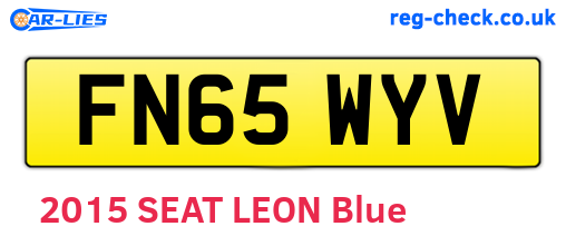 FN65WYV are the vehicle registration plates.