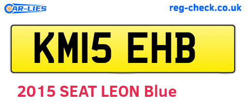 KM15EHB are the vehicle registration plates.