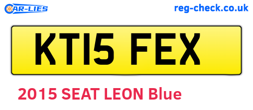 KT15FEX are the vehicle registration plates.