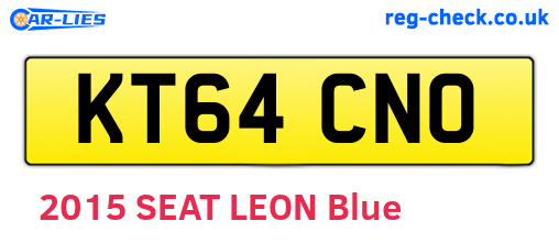 KT64CNO are the vehicle registration plates.