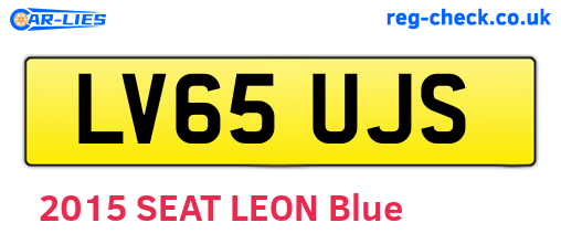 LV65UJS are the vehicle registration plates.