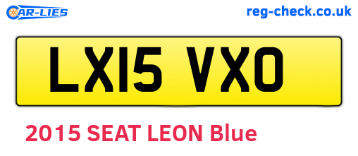 LX15VXO are the vehicle registration plates.