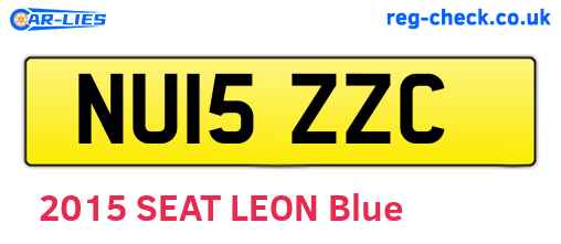 NU15ZZC are the vehicle registration plates.