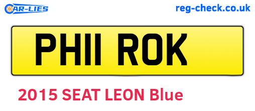 PH11ROK are the vehicle registration plates.