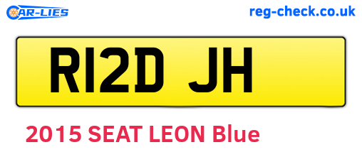 R12DJH are the vehicle registration plates.