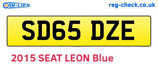 SD65DZE are the vehicle registration plates.