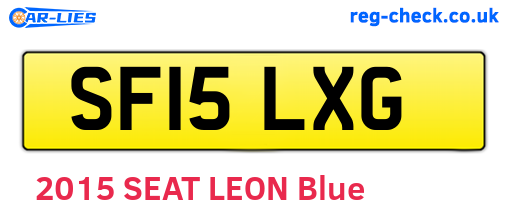 SF15LXG are the vehicle registration plates.