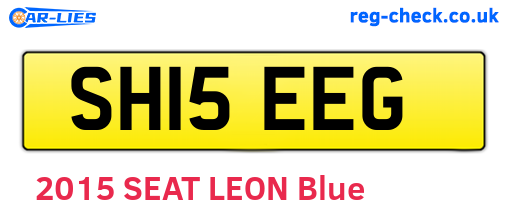 SH15EEG are the vehicle registration plates.