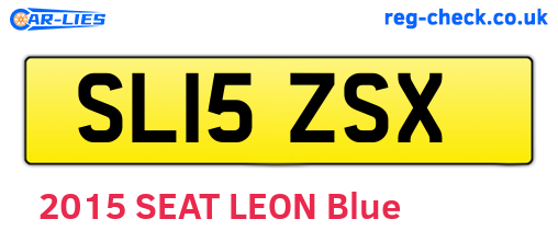 SL15ZSX are the vehicle registration plates.