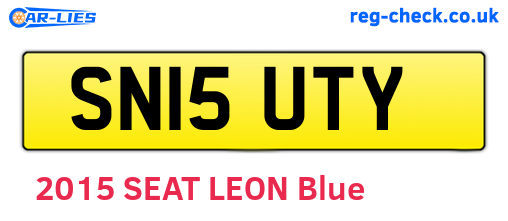 SN15UTY are the vehicle registration plates.