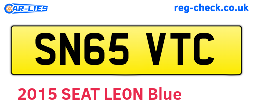 SN65VTC are the vehicle registration plates.