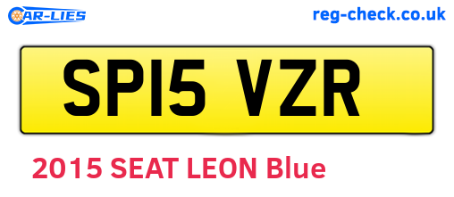 SP15VZR are the vehicle registration plates.