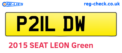 P21LDW are the vehicle registration plates.