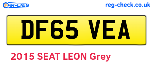 DF65VEA are the vehicle registration plates.