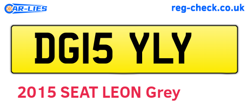 DG15YLY are the vehicle registration plates.
