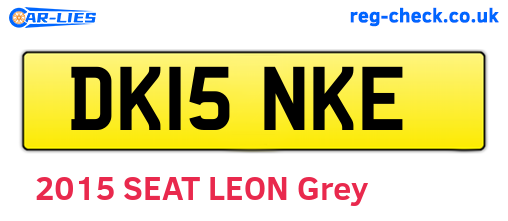 DK15NKE are the vehicle registration plates.